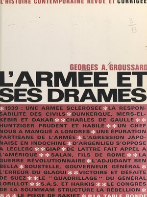 cover image of L'armée et ses drames